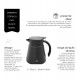 Garrafa Térmica 600ml Daily Black Inox Mimo Style Parede Dupla